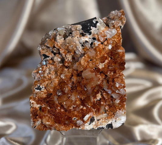 ‘Sun Kissed’ Apophyllite over Hematite B