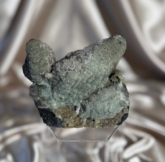 ‘Fairy Moss’ Green Coated Calcite I