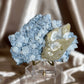 Blue Chalcedony Coated Calcites with Okenite