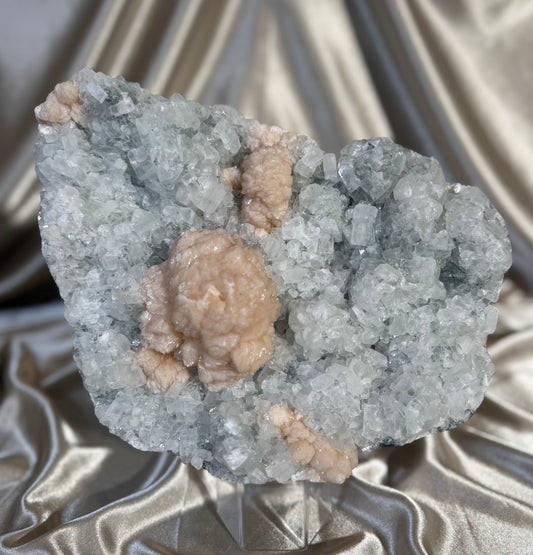 Blue Apophyllite with Stilbite B