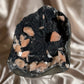 Dark Black Chalcedony with Heulandite A
