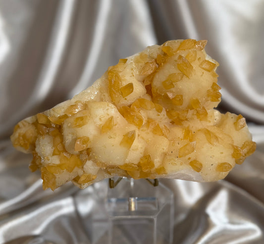 ‘Honey Sundrop’ Calcite on Stilbite A