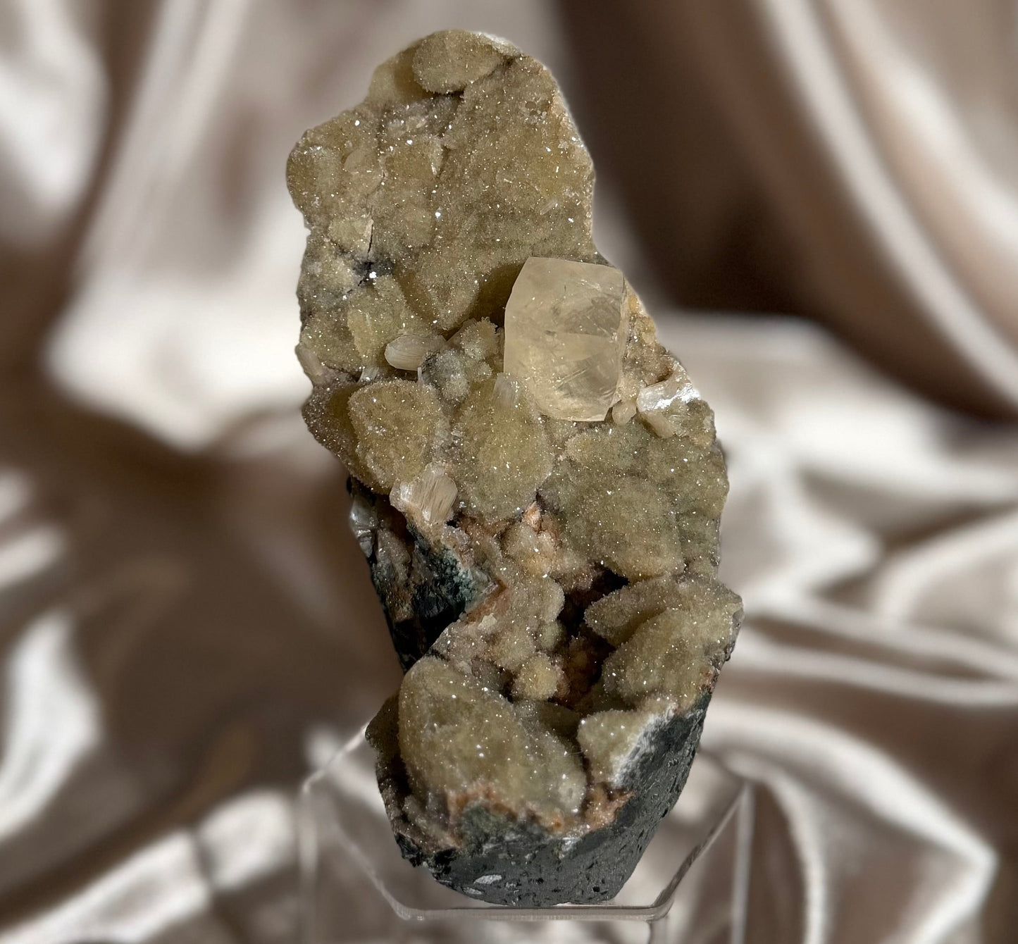 ‘Storm Cloud’ Micro-Heulandite Coated Calcite C