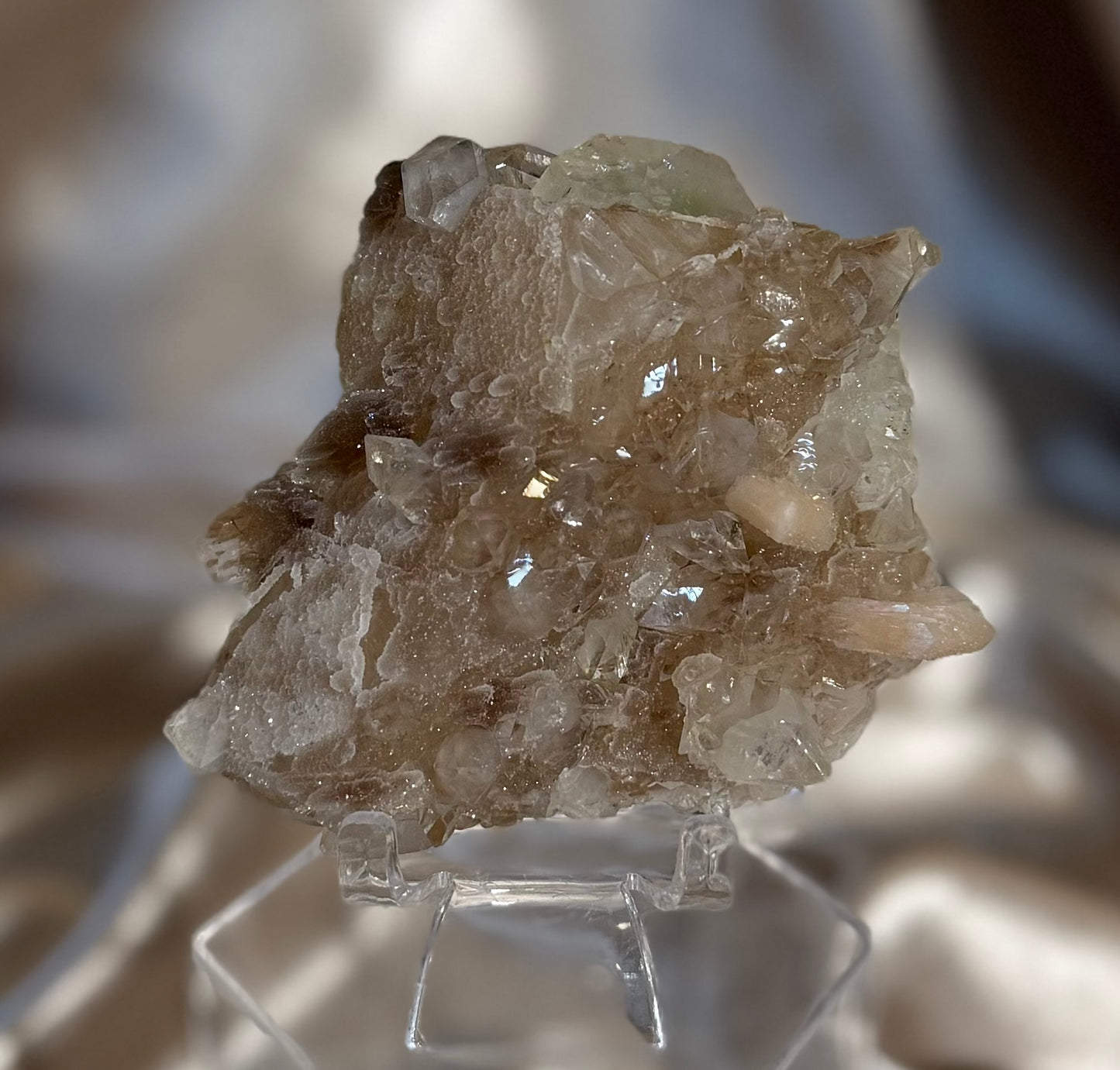 Chalcedony Coated Honey Calcite
