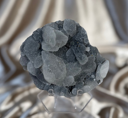 “Frosted pocket” Black Chalcedony J
