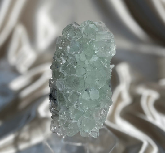 ‘Mint Fern’ Green Apophyllite with Scolecite F