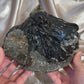 Black Calcite on Micro-Heulandite