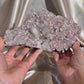 Mesolite on Pink Heulandite & Green Apophyllite B