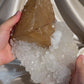 XL Honey Calcite with Quartz