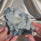 Calcites on Blue Chalcedony