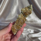 Micro Calcite on Green Chalcedony A