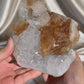 Honey Calcite on Quartz