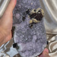 Amethyst with Calcite