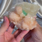 Calcite with Green Apophyllite and Stilbite