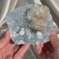 Calcite on Blue Chalcedony