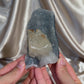 Calcite on Blue Quartz
