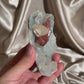 Coated Calcite with Red Heulandite on Quartz