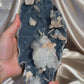 Apophyllite on Blue Chalcedony F