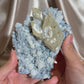 Blue Chalcedony Coated Calcites with Okenite