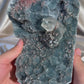 Green Chalcedony with Calcite