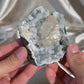 Calcite on Blue Chalcedony
